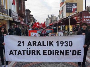 Atatürk’ün Edirne’ye Gelişinin 92’nci Yılı Törenle Kutlandı