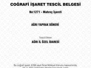 Ağrı Yaprak Döneri Ve Haşıl Yemeği Coğrafi İşaret Olarak Tescillendi