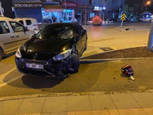 Otomobil İle Motosiklet Çarpıştı: 1 Yaralı