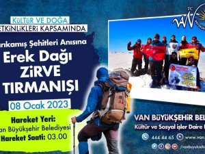 Sarıkamış Şehitleri İçin Erek Dağı’na Tırmanış