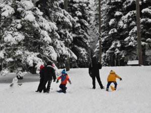 Karla Kaplı Abant’a Kış Güzelliği
