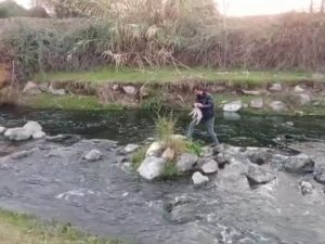 Derede Mahsur Kalan Yavru Köpeği İtfaiye Kurtardı