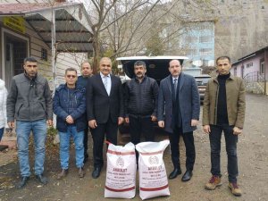 Üreticilere Hibe Destekli Kuru Fasulye Tohumu Dağıtıldı