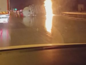 İ̇zmir’de Alev Topuna Dönen Vidanjör Böyle Patladı