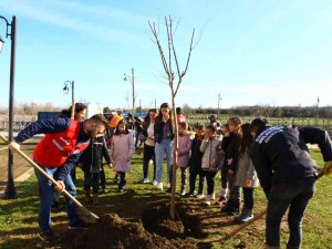 Üniversite Öğrencileri, Miniklerle Birlikte Fidan Dikti