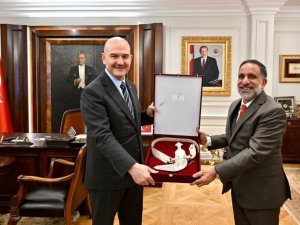 İ̇çişleri Bakanı Soylu, Görev Süresini Tamamlayan Umman Büyükelçisi Al-salhi’yi Kabul Etti