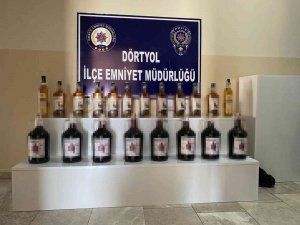 Dörtyol’da 20 Şişe Sahte İçki Ele Geçirildi