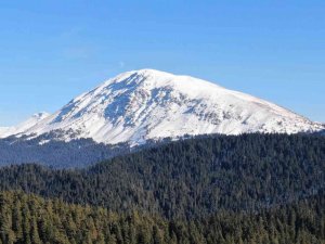 Beyaz Örtüyle Kaplanan Ilgaz Dağı’nda Mest Eden Kar Manzarası