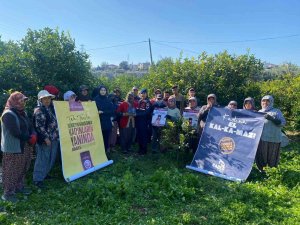 Jandarma Limon Bahçesinde İşçilere ’Kadına El Kalkamaz’ Projesini Anlattı