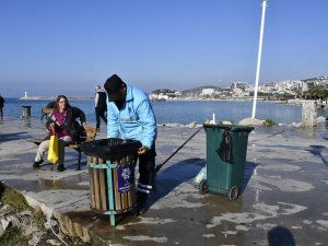 Kuşadası’nda Yeni Yıl Sonrası Temizlik Çalışması Yapıldı