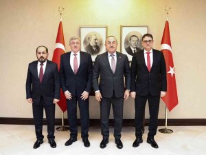 Bakan Çavuşoğlu, Suriye Ulusal Koalisyonu Başkanı El-maslat İle Görüştü