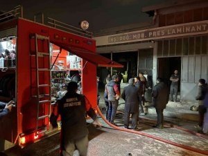 Konya’da Mobilya Atölyesinde Yangın