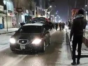 Yüksekova’da Galatasaraylılar Sevinçlerini Caddelere Taşıdı