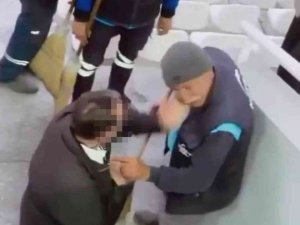İ̇zmir’de Temizlik Görevlisine Tokatlı Saldırı Kameraya Yansıdı