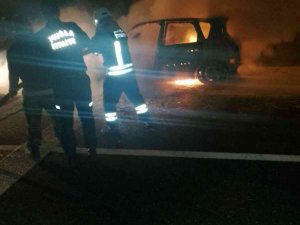 Ula’da Araç Yangını