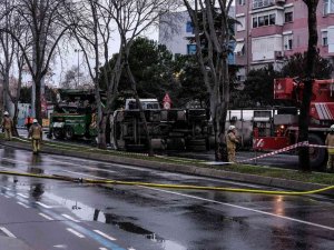 Bakırköy’de Devrilen Lpg Yüklü Tanker 6 Saat Sonrası Yoldan Kaldırıldı