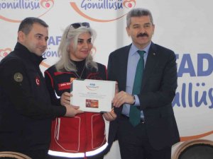 Destek Afad Gönüllüleri İçin Sertifika Töreni Düzenlendi