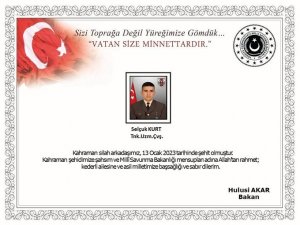 Msb: "Fırat Kalkanı Harekatı Bölgesi’nde 1 Asker Şehit Oldu"