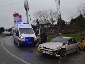 Tekirdağ’da 1’i Çocuk 2 Kişinin Yaralandığı Kaza Kamerada