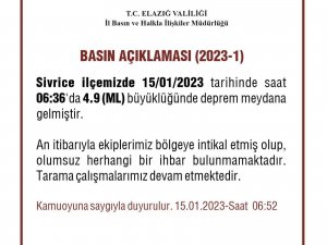 Elazığ’da 23 Artçı Deprem Yaşandı