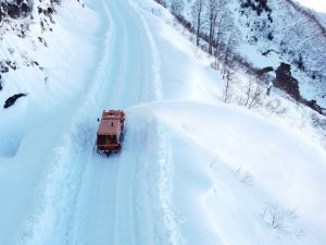 Artvin’de Kar Kalınlığı 1,5 Metreyi Bulan Camili Yolu Ulaşıma Açıldı