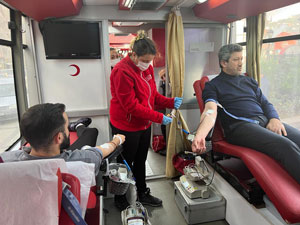 Güneysu'da kan bağışı kampanyası düzenlendi