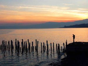 Van Gölü’nde Seyrine Doyumsuz Gün Batımı
