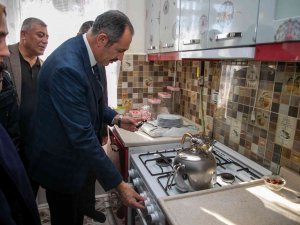 Başkan Tanış Doğal Gaz Ateşinde İlk Çayı Demledi