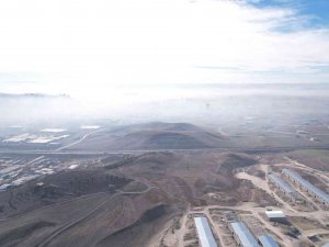 Ankara’da Etkili Olan Sis Havadan Görüntülendi