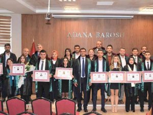 Adana’da 12 Avukata Törenle Ruhsatnameleri Verildi
