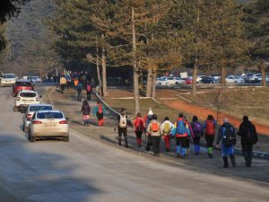 Abant Tabiat Parkı’nda Yarıyıl Tatili Yoğunluğu