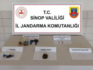 Sinop’ta Yol Kontrolünde Bir Araçtan Bonzai Ele Geçirildi