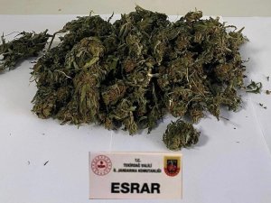 Şüpheli Araçta Yarım Kilo Esrar Bulundu