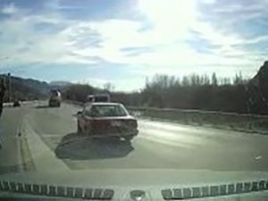 Amasya’daki Feci Kaza Araç Kamerasında
