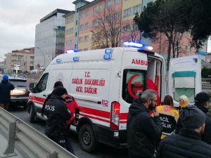 D-100’de Zincirleme Kazada Bir Araçta Yangın Çıktı, Sürücü Yaralandı