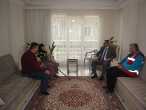 Havran Kaymakamı Özderin Şehit Ailesini Ve Gaziyi Ziyaret Etti