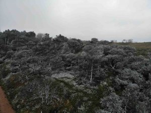 Beyaza Bürünen Aydos Tepesi Havadan Görüntülendi