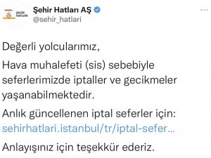 İ̇stanbul’da Deniz Ulaşımına Sis Engeli