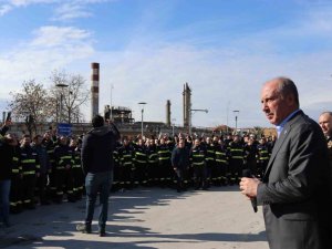 Muharrem İ̇nce, Eylemdeki Tüpraş İşçisini Ziyaret Etti