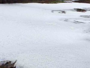 Uluabat Gölü’ne Akan Derelerde "Beyaz Köpük” Paniği