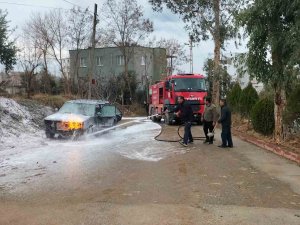 Osmaniye’de Araç Yangını