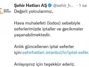 İ̇stanbul’da Lodos Nedeniyle Şehir Hatları İptal Edildi. Maltepe-adalar, Bostancı-karaköy-kabataş Ve Bostancı-moda-kadıköy-kabataş Seferlerinin Hava Muhalefeti (Lodos) Dolayısıyla Yapılamadığı Belirtildi.