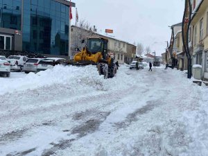 Karlıova Belediyesinden Kar Mesaisi