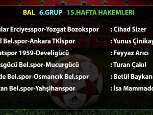 Bölgesel Amatör Lig 6. Grup’ta 15. Hafta Hakemleri Belli Oldu