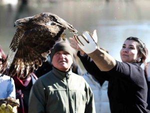 Dünya Sulak Alan Günü’nde İki Şahin Doğaya Bırakıldı