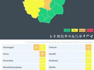 Meteoroloji’den Bursa İçin Sarı Ve Turuncu Uyarı