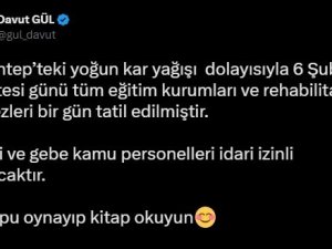 Gaziantep’te Okullara Kar Tatili