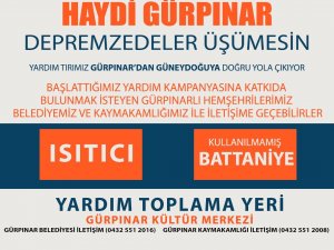 Gürpınar Belediyesinden Depremzedeler İçin Yardım Kampanyası