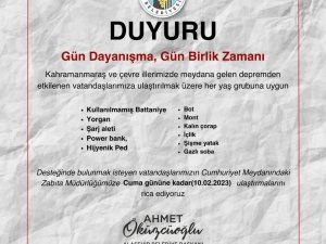 Alaşehir Belediyesi Depremzedeler İçin Yardım Kampanyası Başlattı