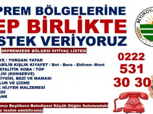 Beylikova Belediyesi Depremzedelere Yardım İçin Kampanya Başlattı